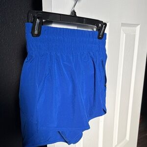 lululemon athletica Royal Blue Women's Athletic Shorts with Elastic Waist